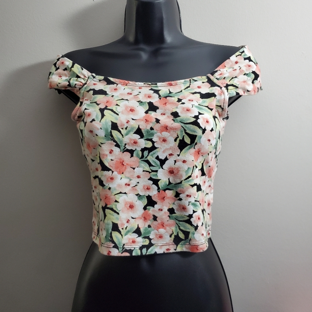 Forever 21 Flowery Crop Top